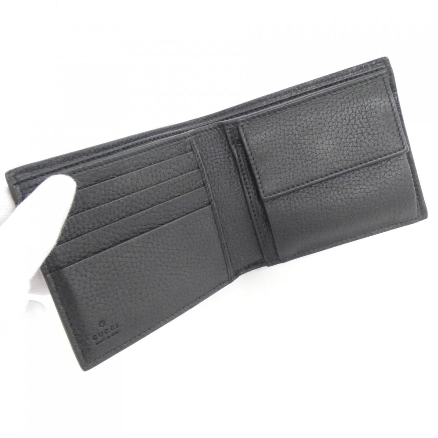 Gucci Black Gg Leather Wallet (Bi-Fold) ( )