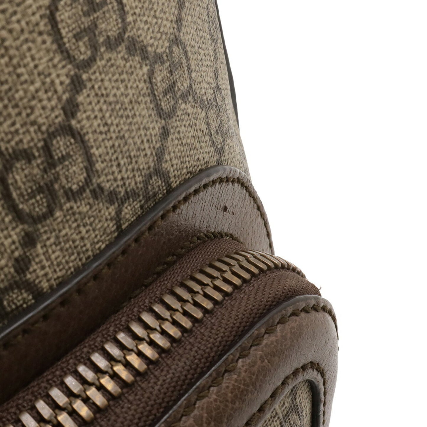 Gucci Beige Brown Green Red Color Gg Supreme Canvas Pvc Leather Backpack ( )
