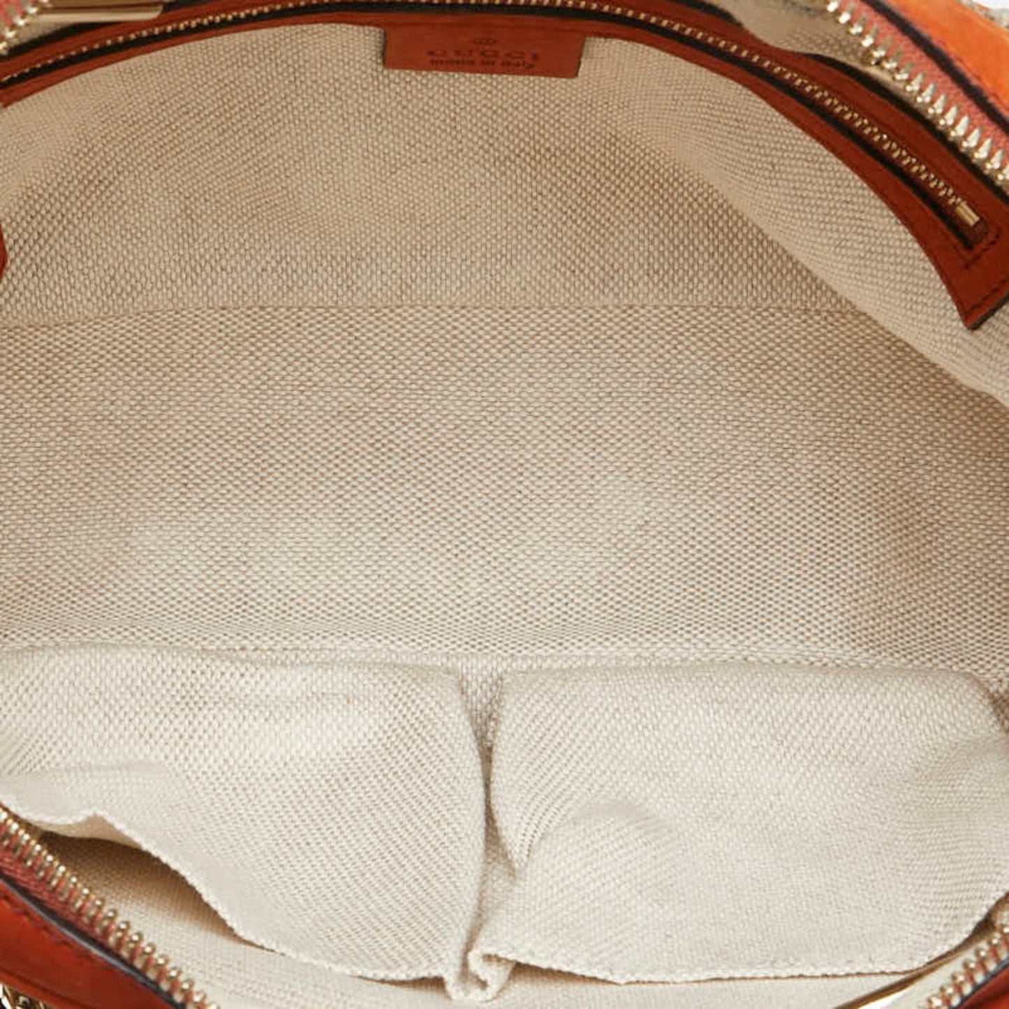 Gucci Brown Orange Leather Shoulder Bag ( )