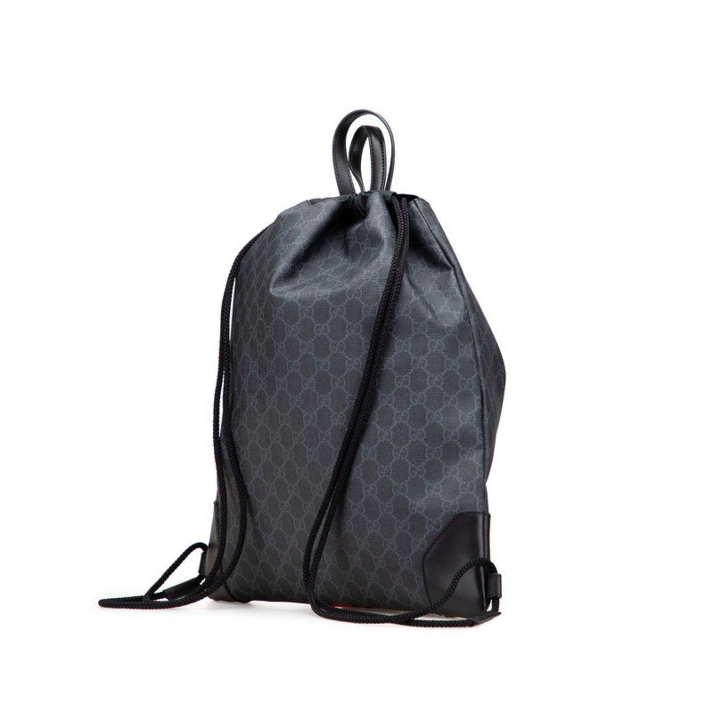 Gucci Black Gray Pvc Leather Backpack ( )