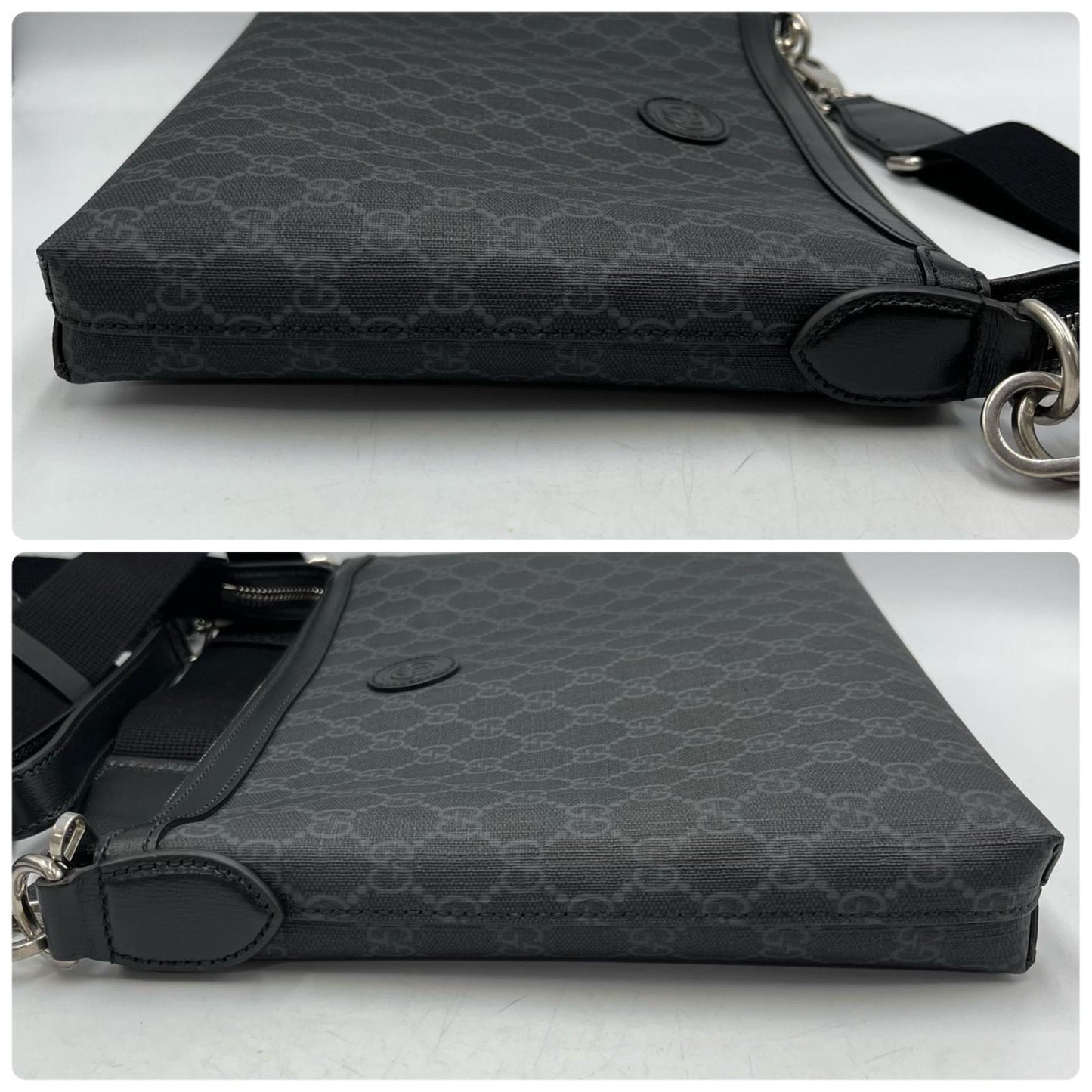 Gucci Black Gg Supreme Messenger Bag Shoulder Bag ( )