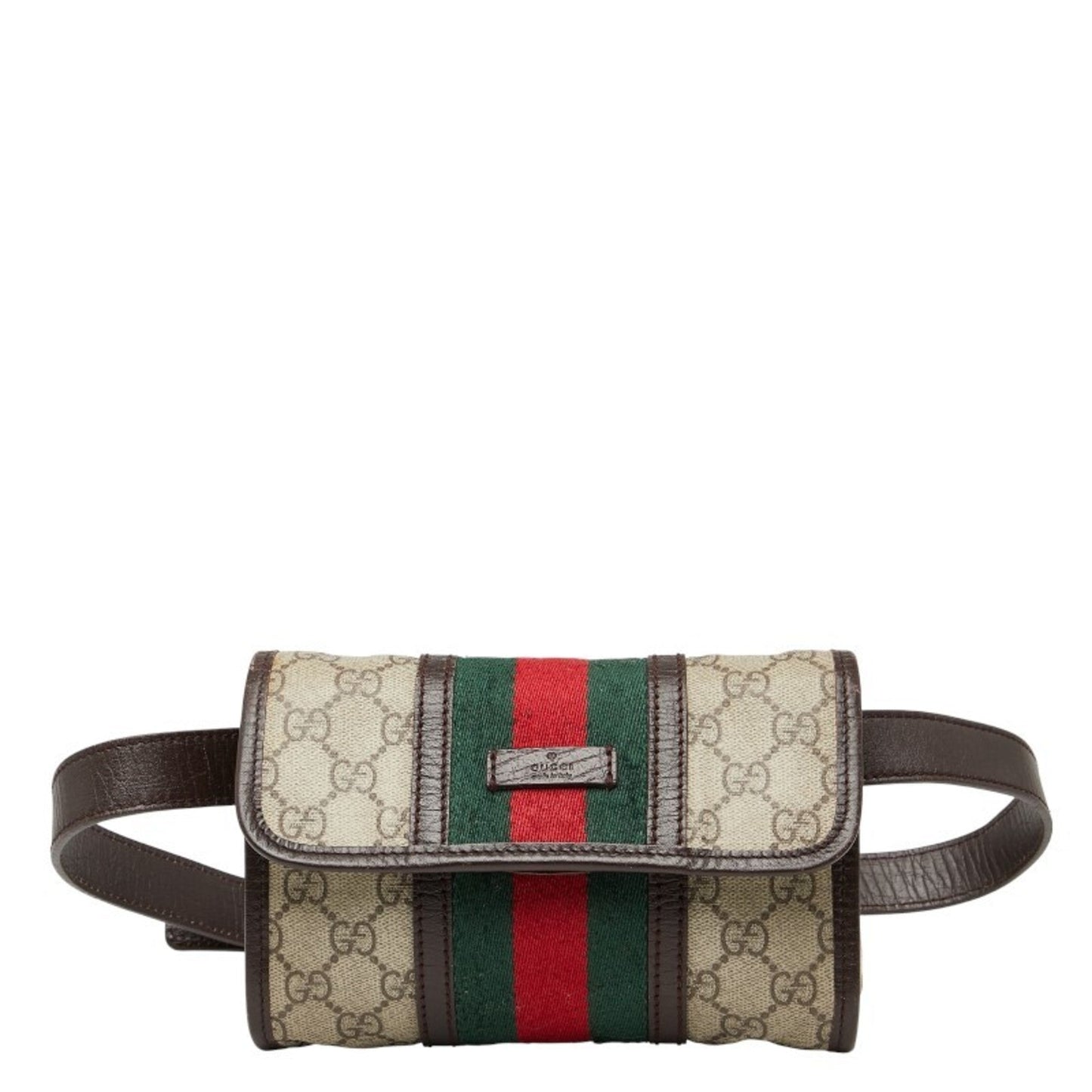Gucci Sherry Line Beige Multi-Color Pvc Leather Sling Bag ( )