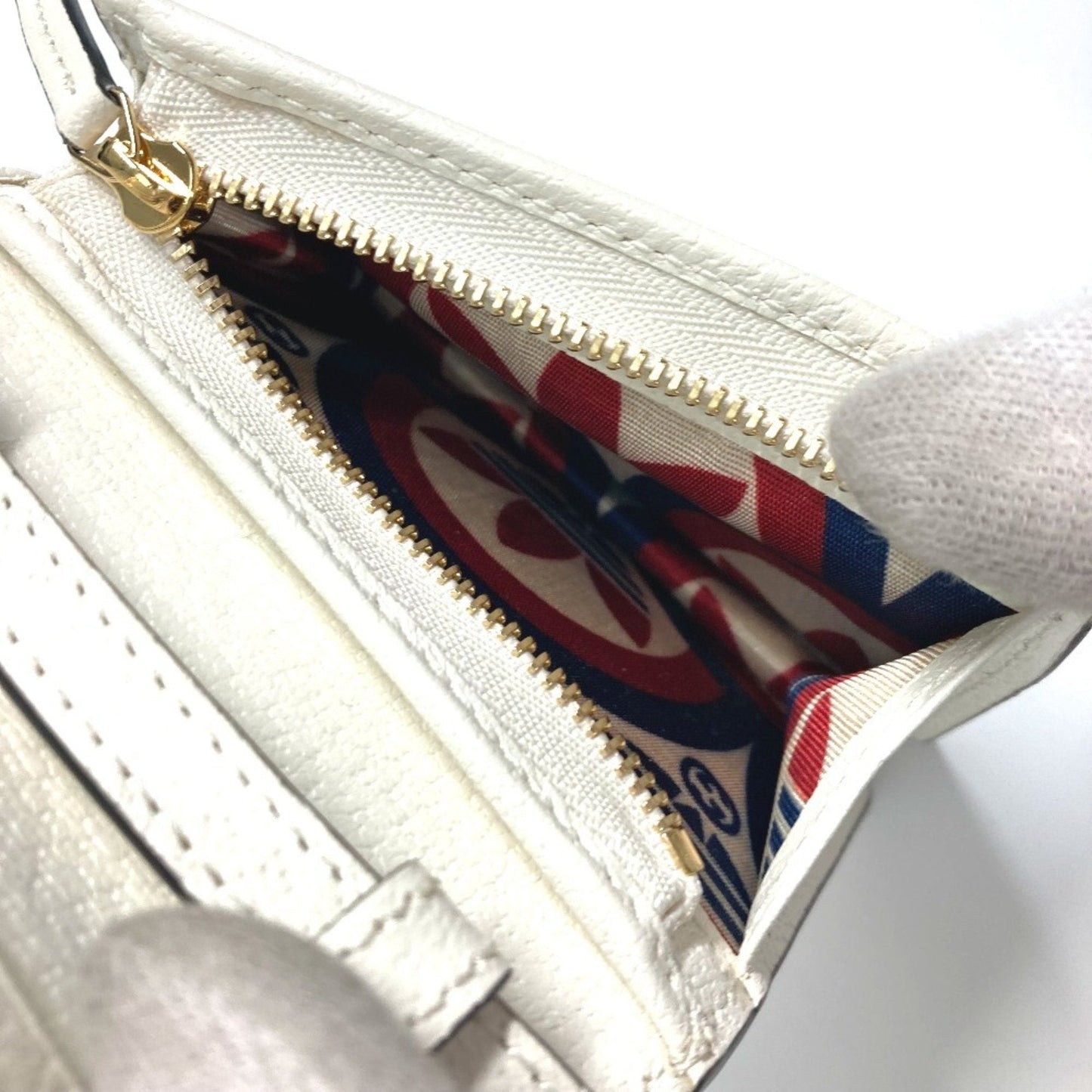 Gucci Black White Leather Wallet (Bi-Fold) ( )