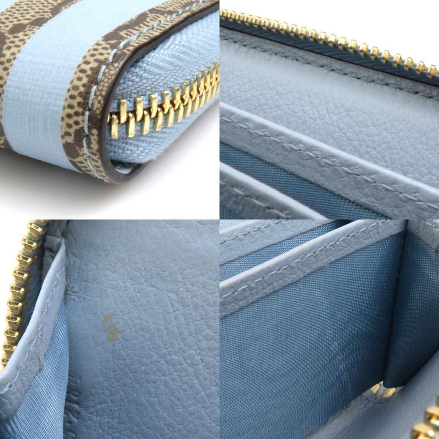 Gucci Blue Brown Gg Supreme Canvas Coin Purse/Coin Case