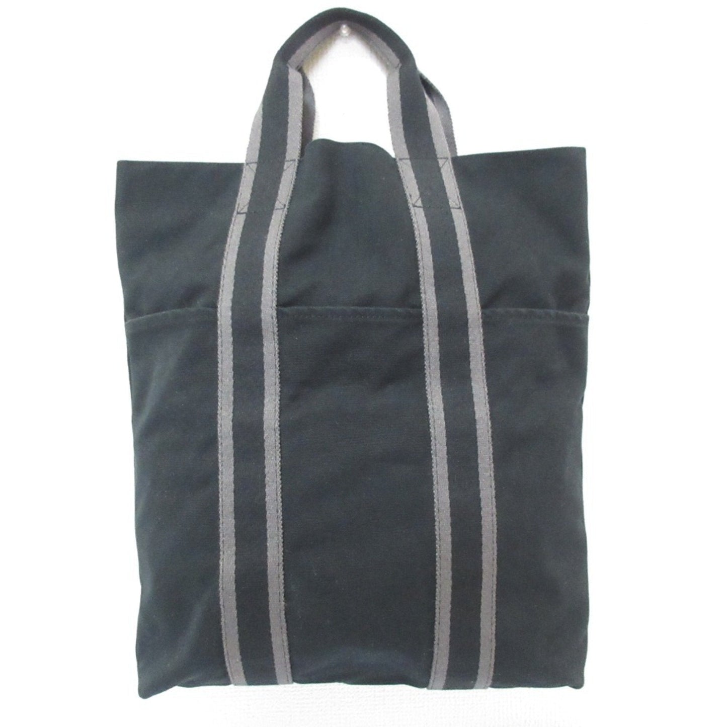 Hermes Fourre Tout Black Canvas Tote Bag ( )