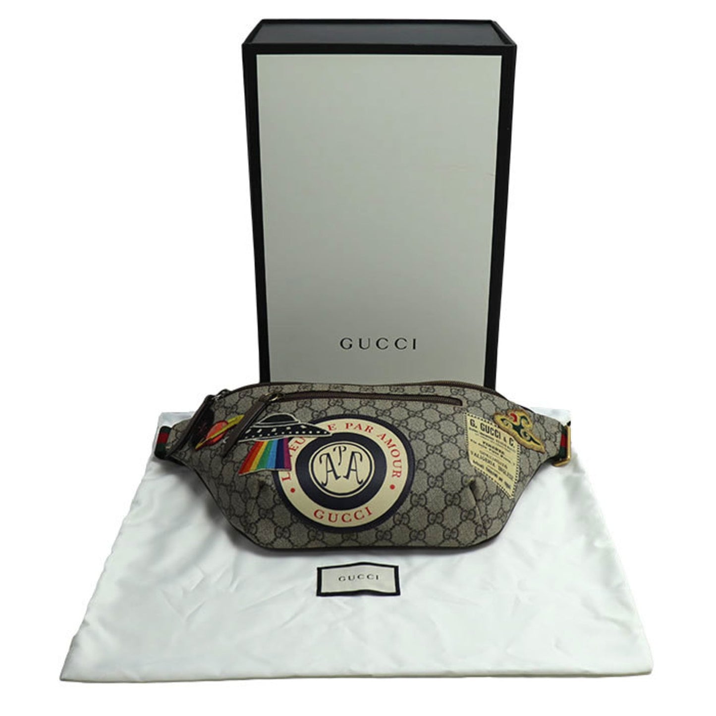 Gucci Beige Gg Supreme Leather Fanny Pack ( )