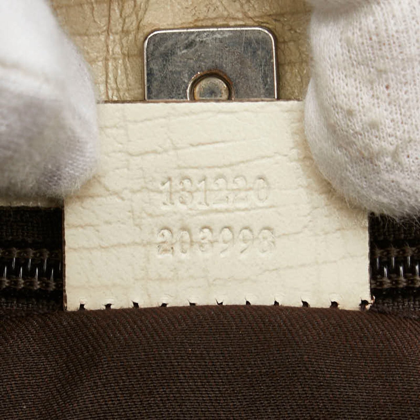 Gucci Beige Ivory Pvc Leather Handbag Tote Bag ( )