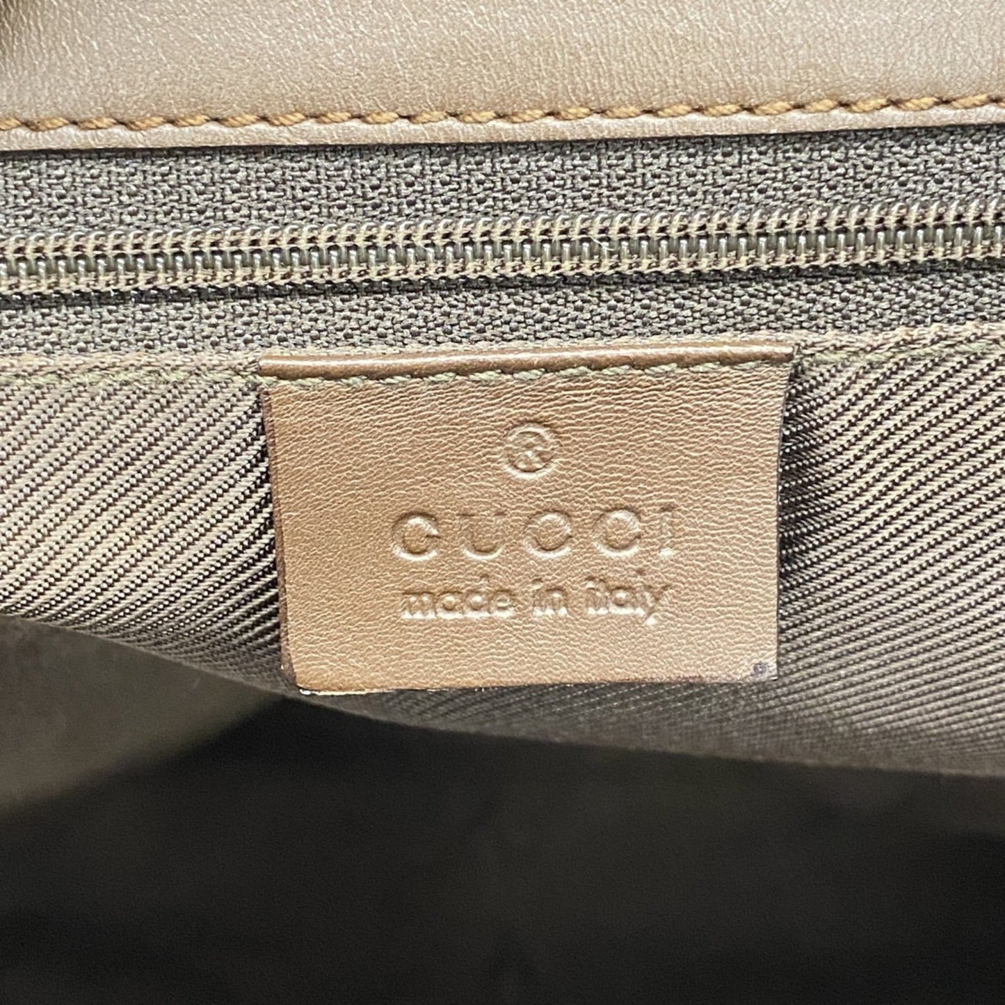 Gucci Beige Brown Canvas Tote Bag ( )