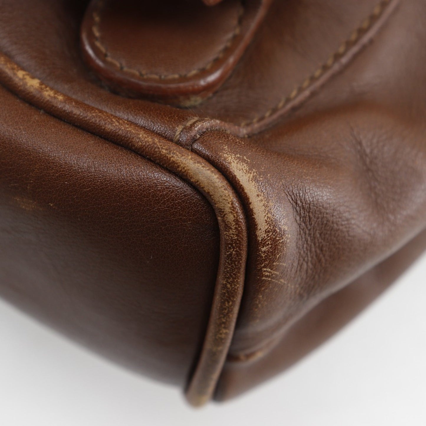 Gucci Brown Leather Backpack ( )