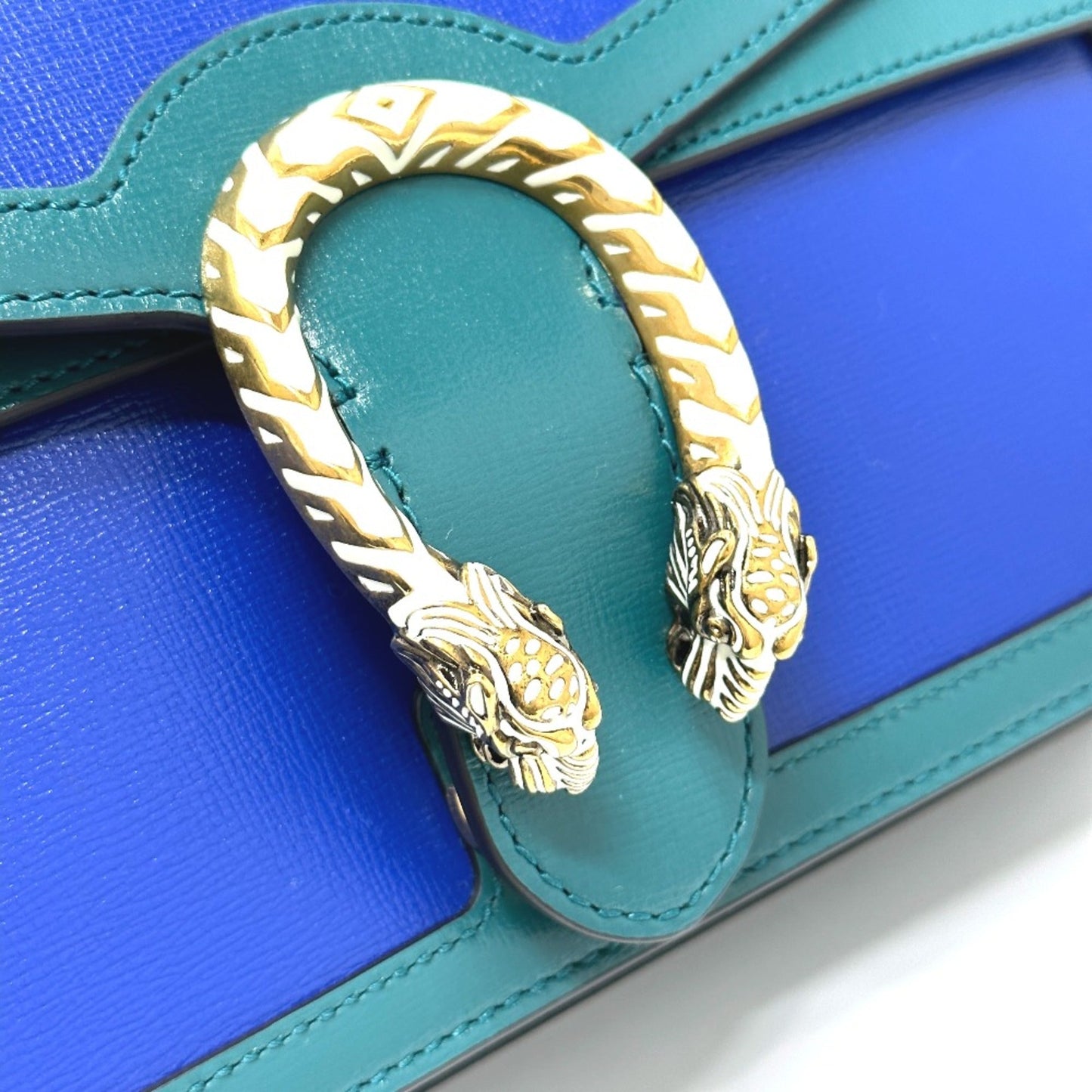 Gucci Blue Leather Shoulder Bag ( )