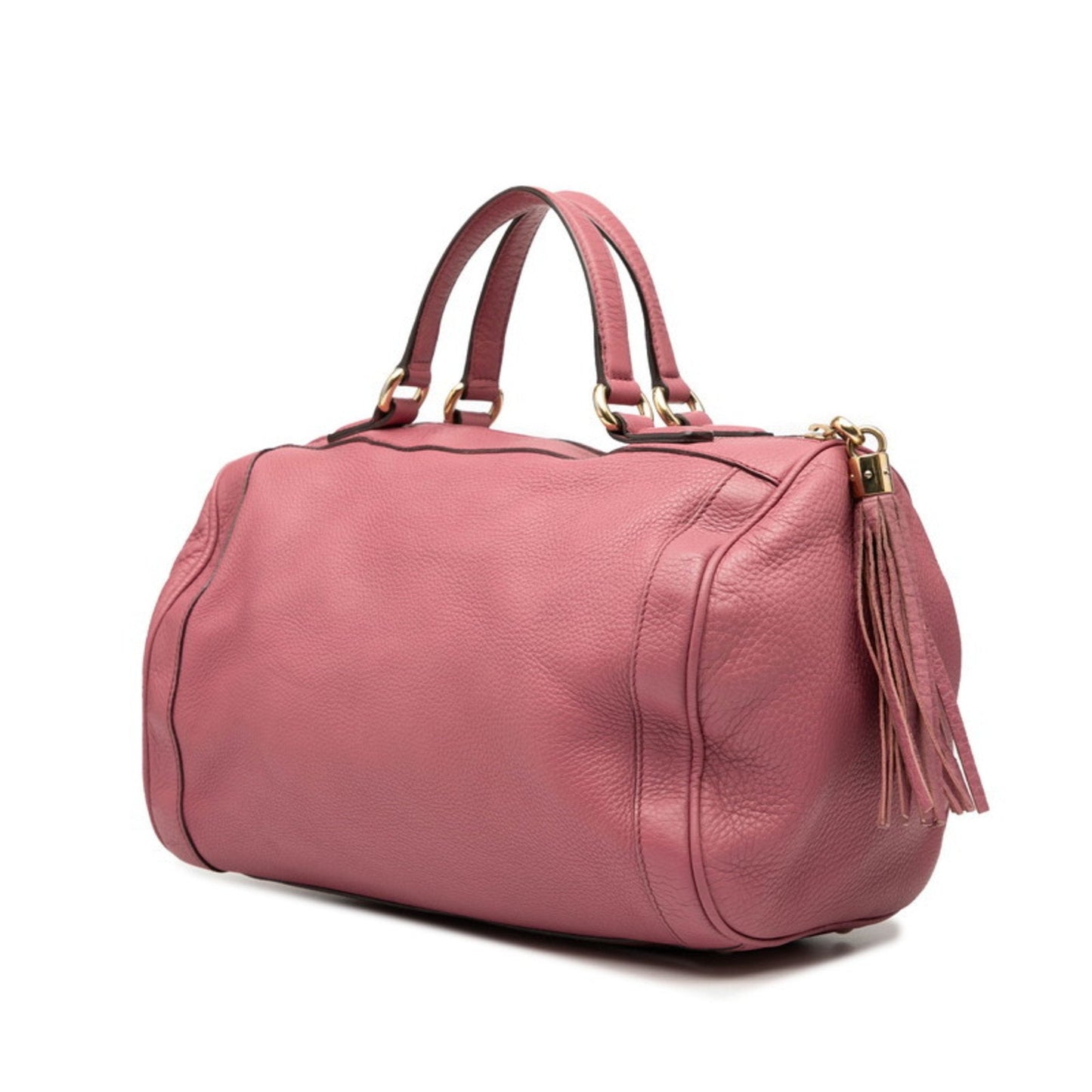 Gucci Pink Leather Boston Bag Handbag ( )