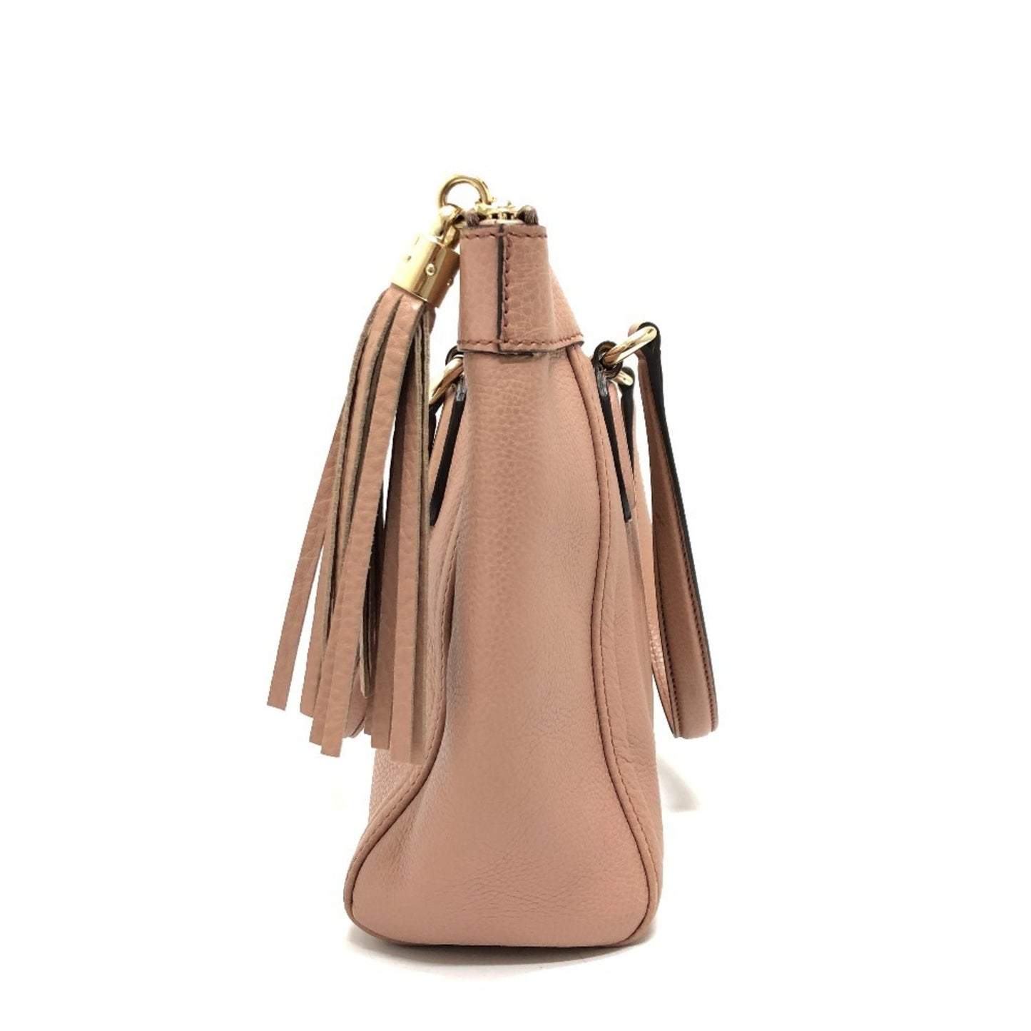Gucci Pink Beige Leather Handbag ( )