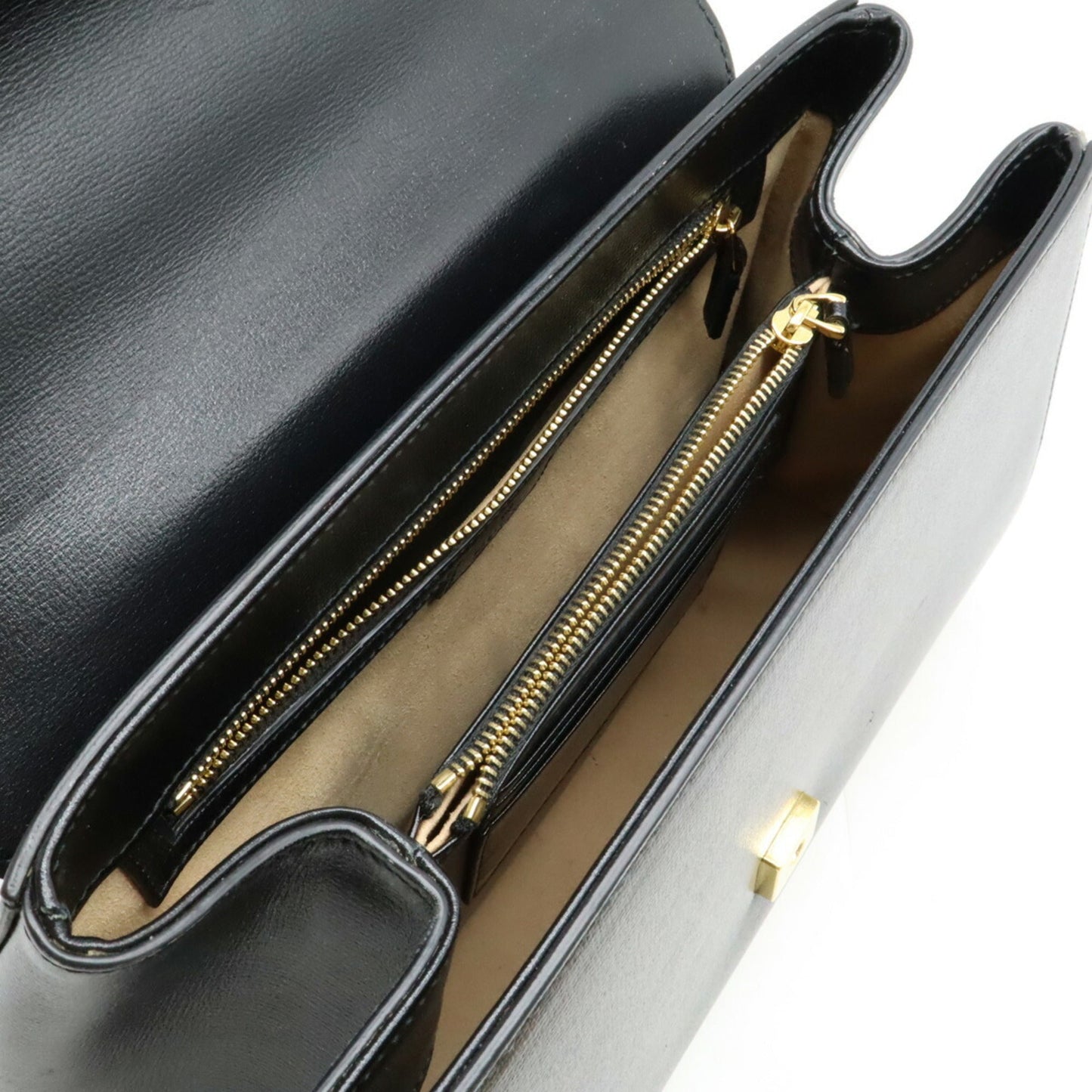 Gucci Black Leather Handbag Shoulder Bag ( )