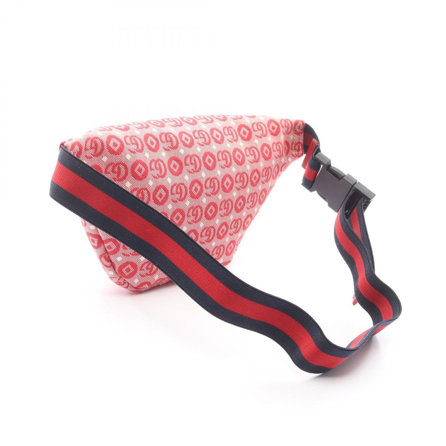Gucci Red Color White Canvas Leather Fanny Pack ( )