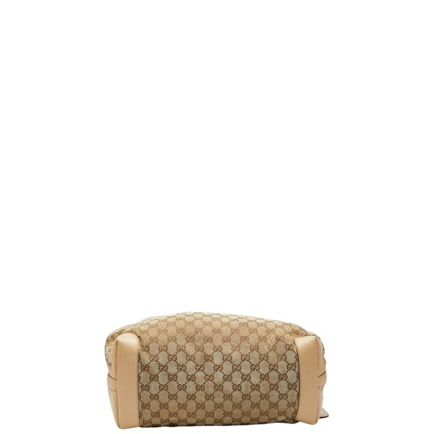 Gucci Gg Canvas Beige Brown Gg Canvas Leather Tote Bag ( )