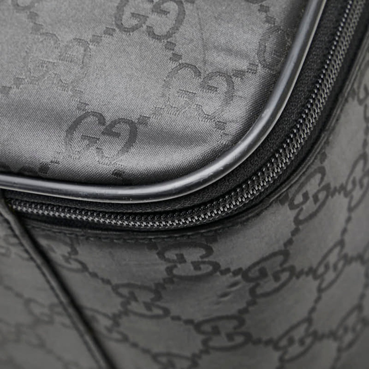 Gucci Black Nylon Leather Boston Bag ( )