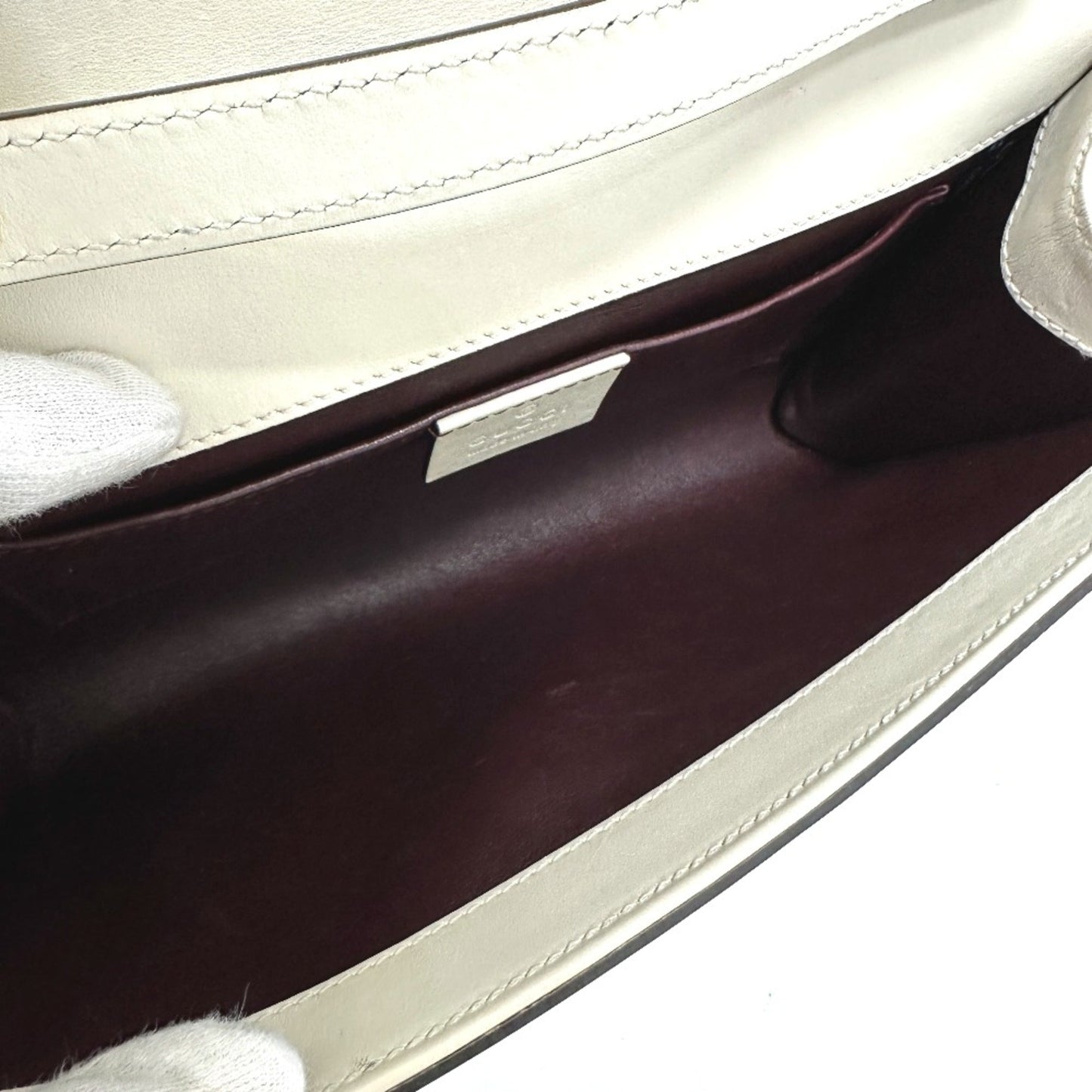 Gucci White Leather Shoulder Bag ( )