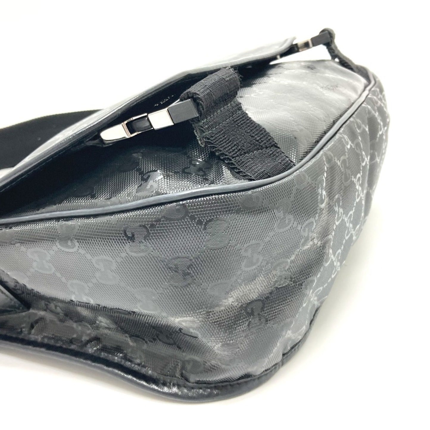 Gucci Black Gg Imprimé Messenger Bag Shoulder Bag ( )