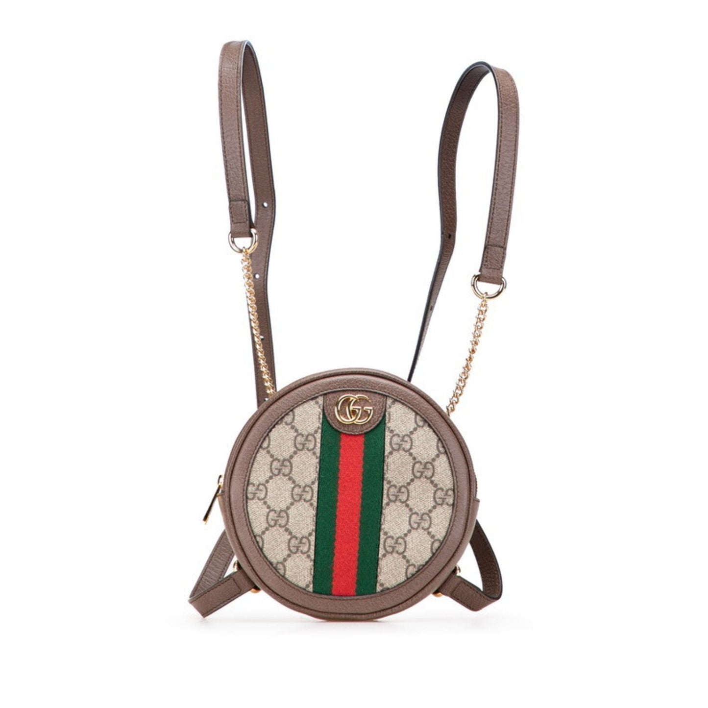 Gucci Beige Brown Pvc Leather Backpack ( )