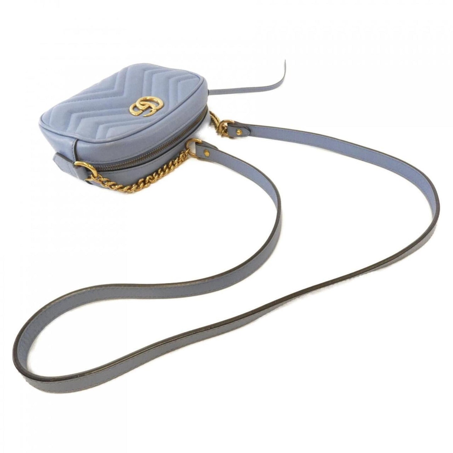 Gucci Light Blue Leather Shoulder Bag ( )