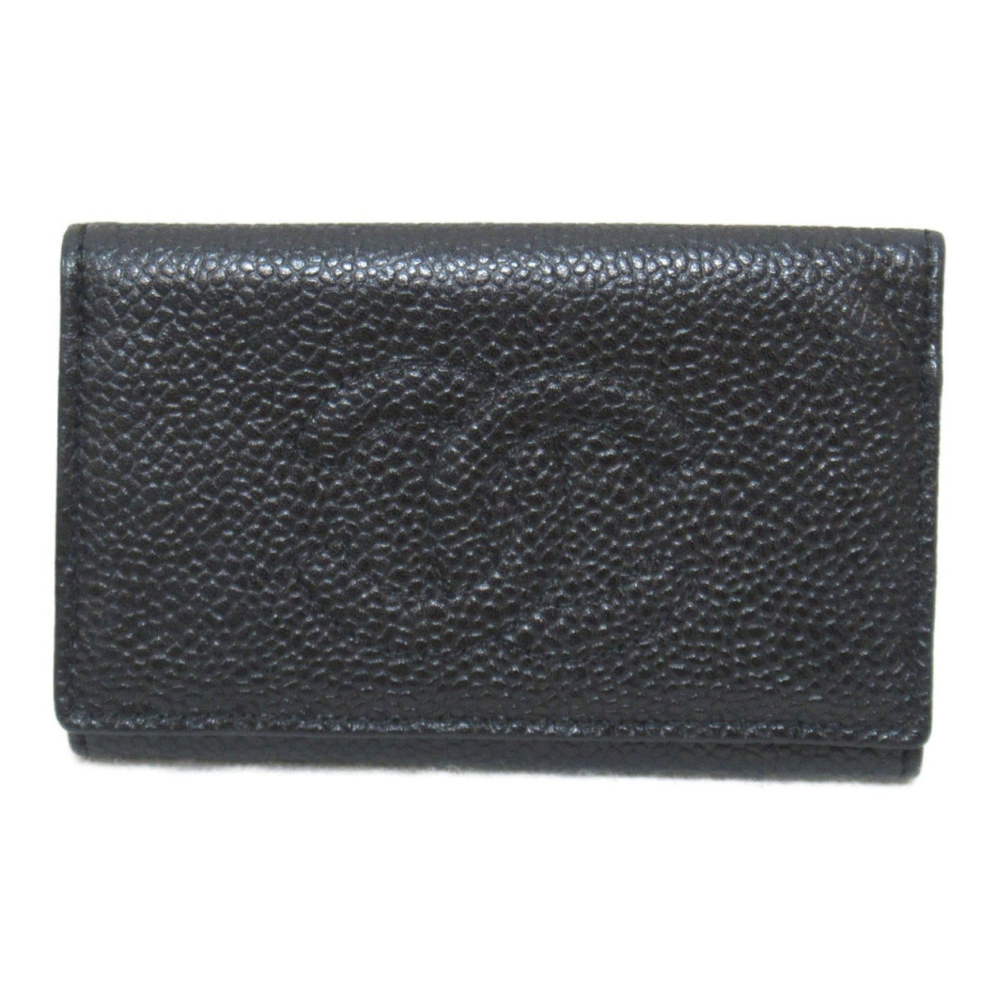 CHANEL 6 key holders Black Caviar Skin (Grained Calf) A01439