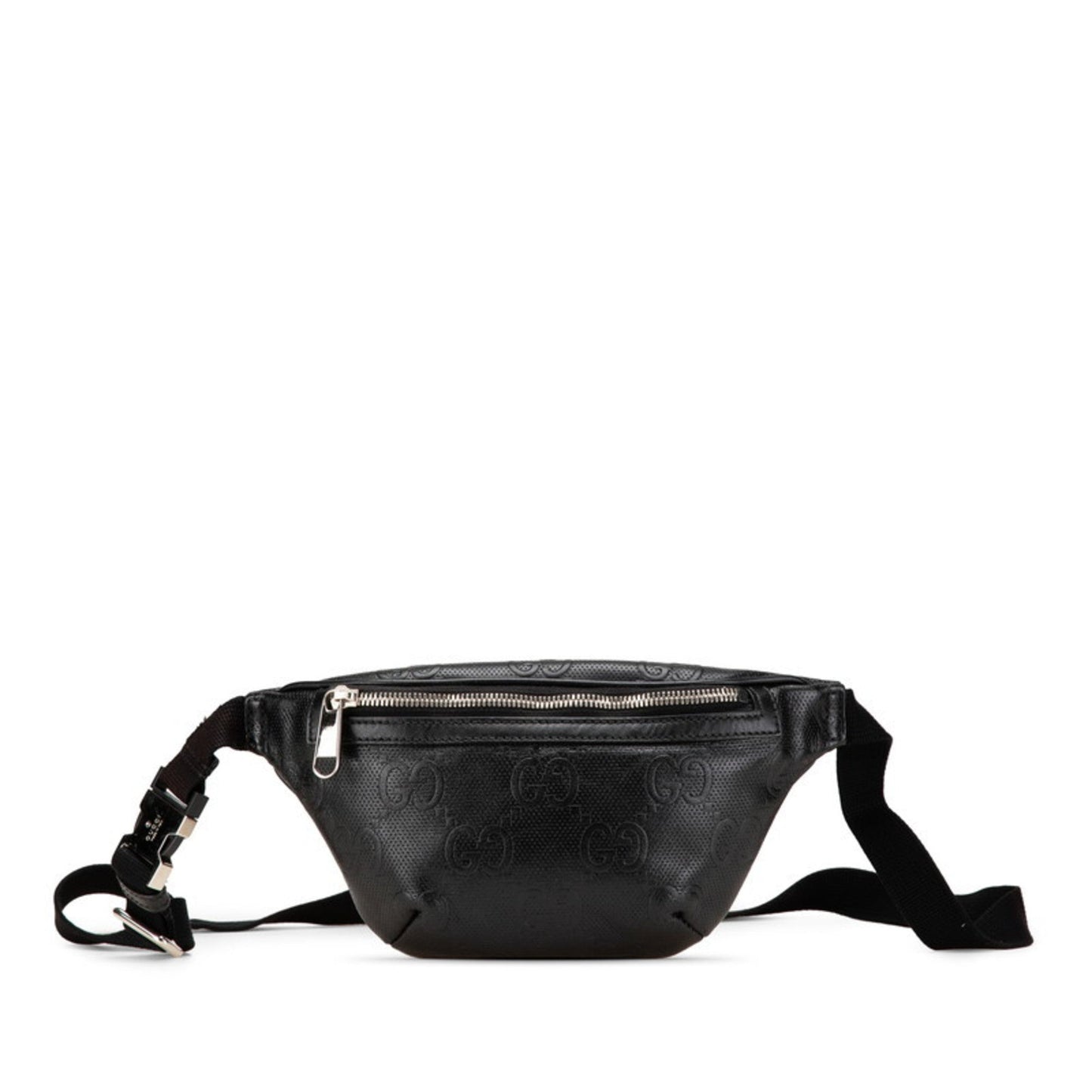 Gucci Black Leather Fanny Pack Sling Bag ( )