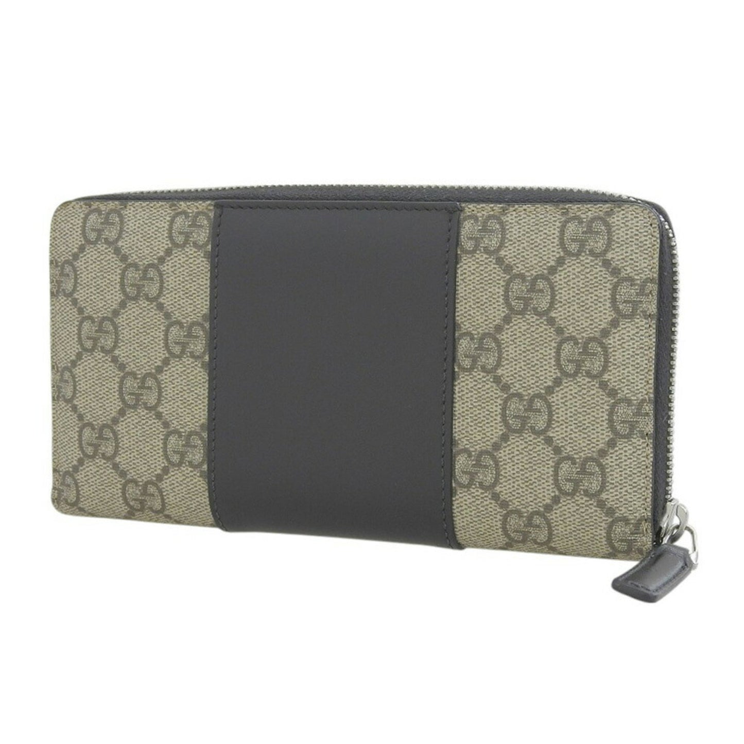 Gucci Beige Black Gg Supreme Long Wallet (Bi-Fold) ( )