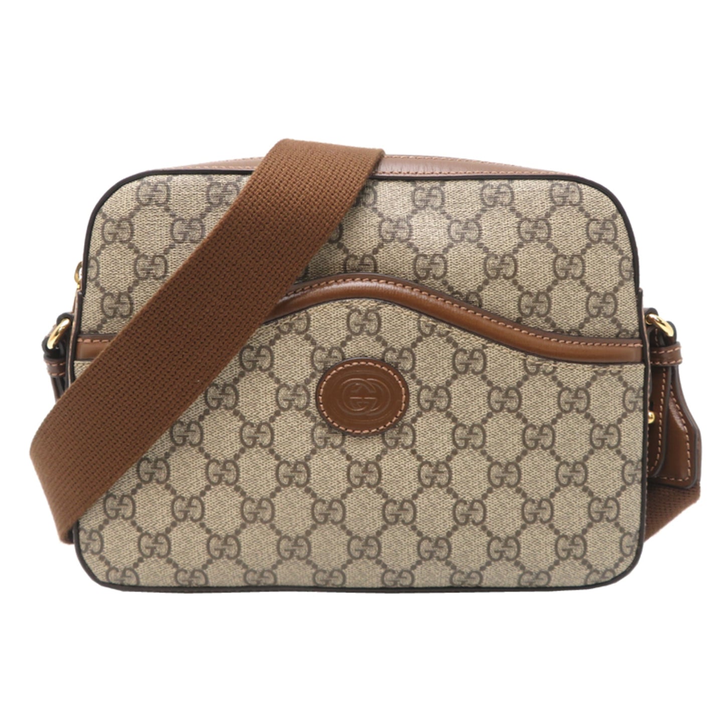 Gucci Beige Gg Supreme Leather Shoulder Bag ( )