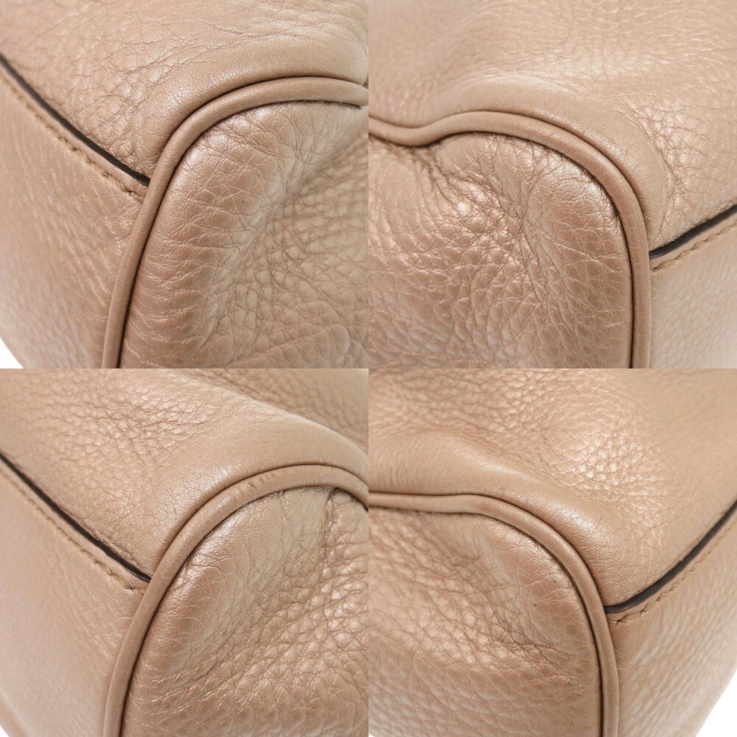 Gucci Beige Leather Handbag Tote Bag ( )