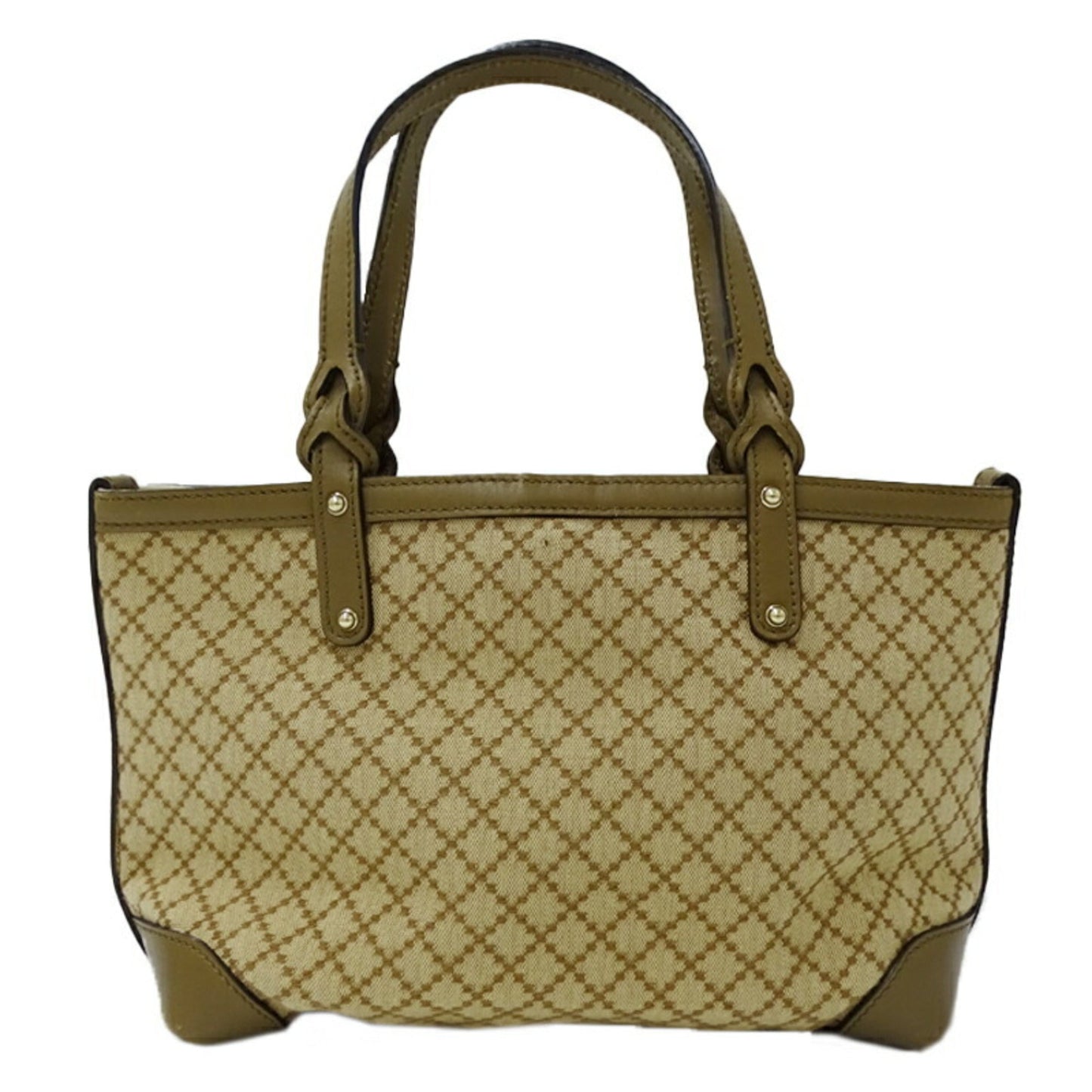 Gucci Diamante Beige Khaki Canvas Tote Bag ( )