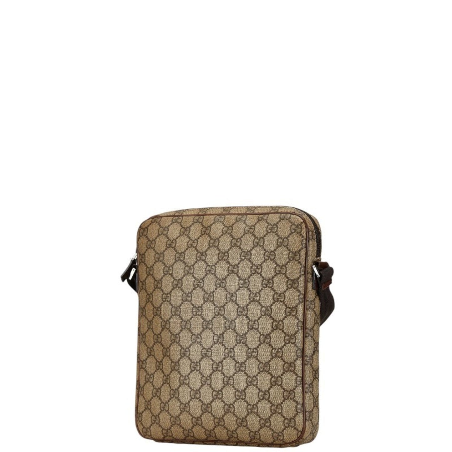 Gucci Beige Brown Pvc Leather Shoulder Bag