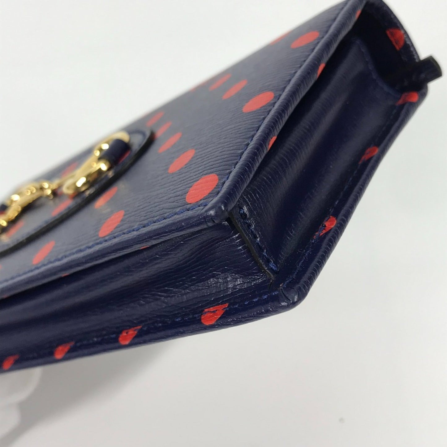 Gucci Navy Leather Long Wallet (Bi-Fold) ( )