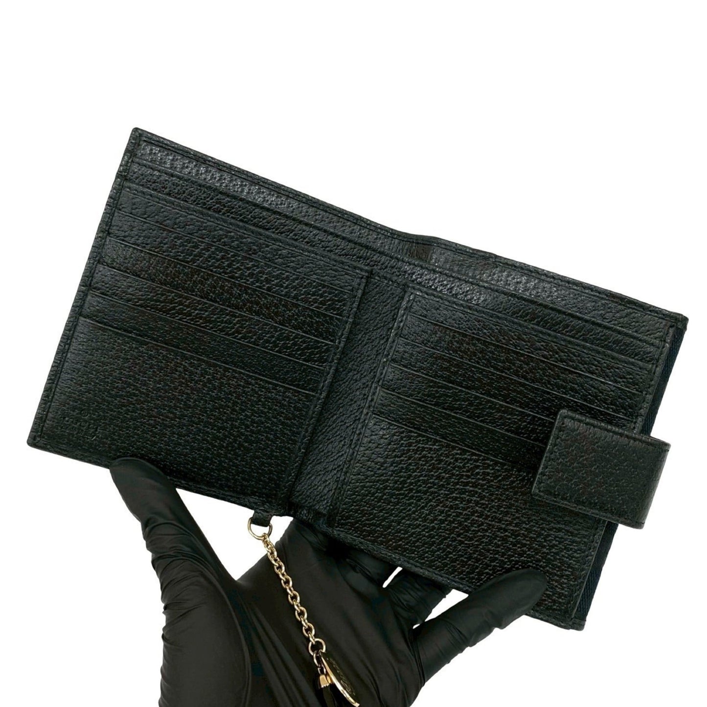 Gucci Black Canvas Leather Wallet (Bi-Fold) ( )