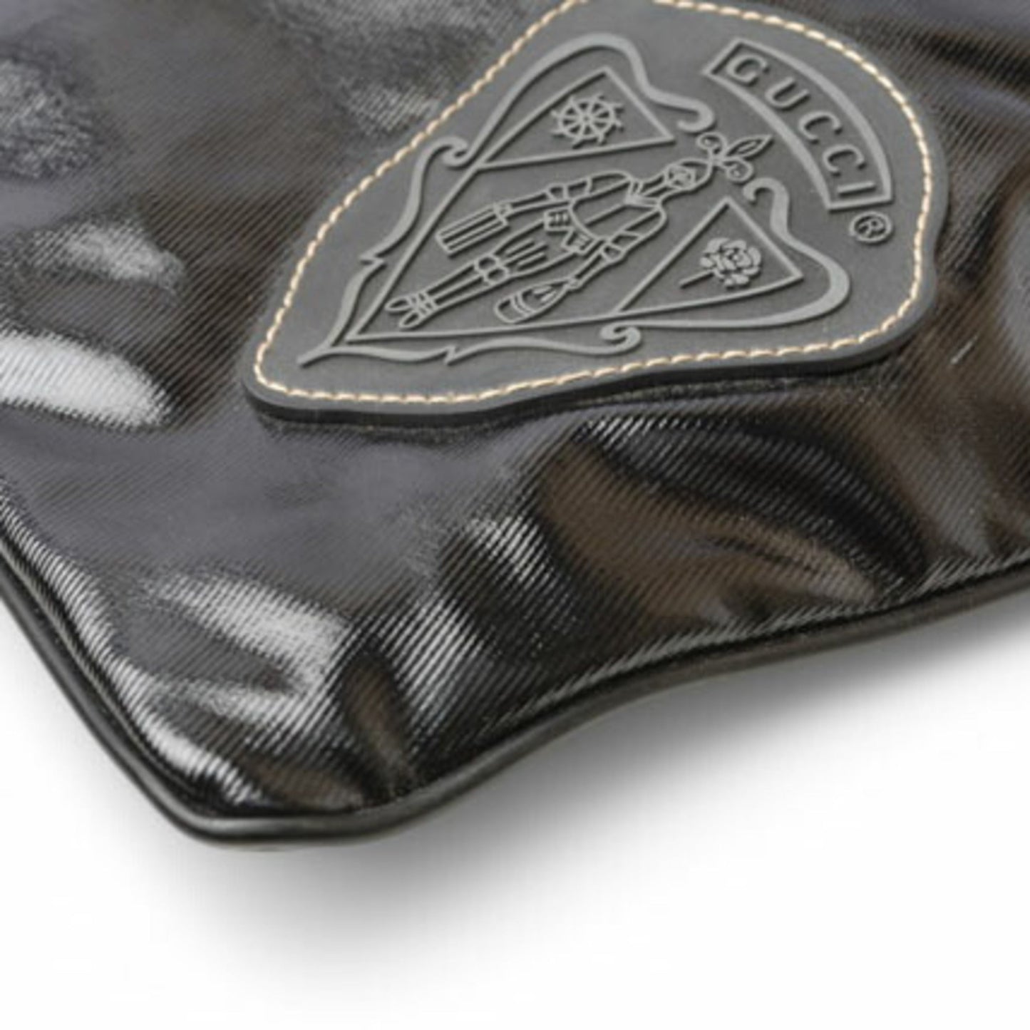 Gucci Black Coated Canvas Shoulder Bag ( )
