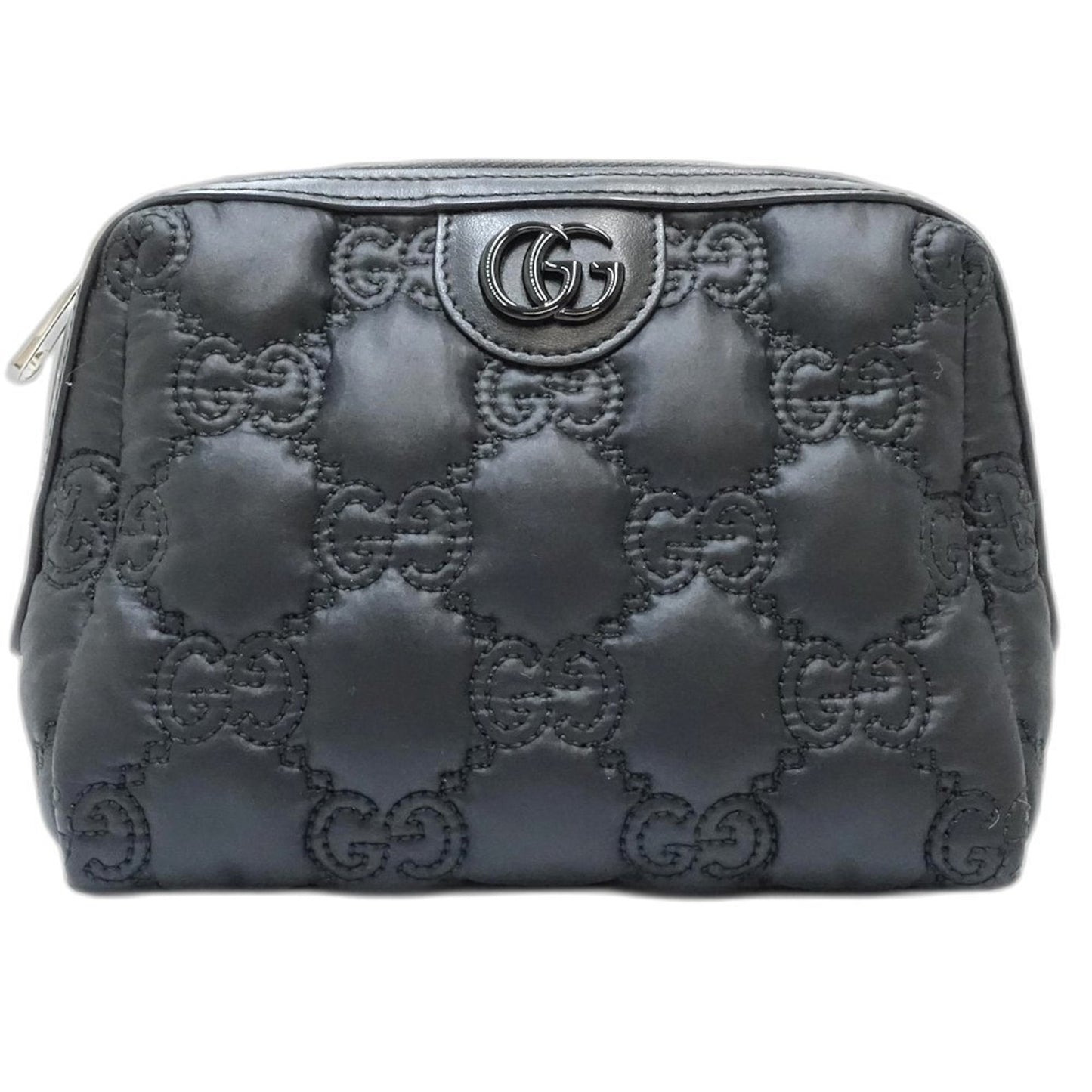 Gucci Black Nylon Leather Pouch Wash Bag ( )
