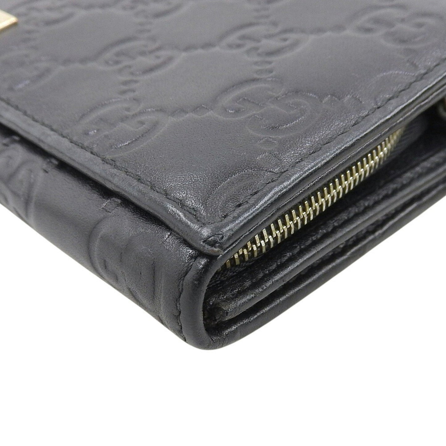 Gucci Black Leather Chain/Shoulder Wallet ( )