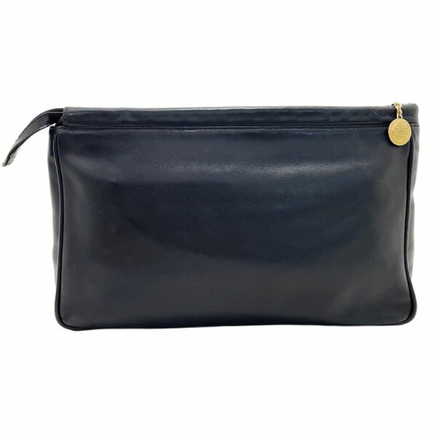 Gucci Black Leather Clutch Bag Pouch ( )