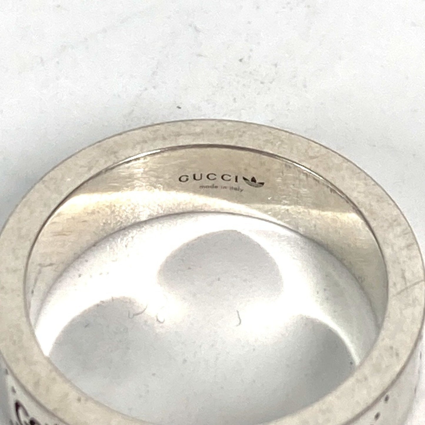 Gucci Silver Black Silver 925 Band Ring ( )