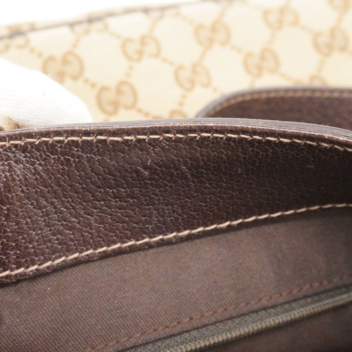 Gucci Brown Canvas Tote Bag ( )