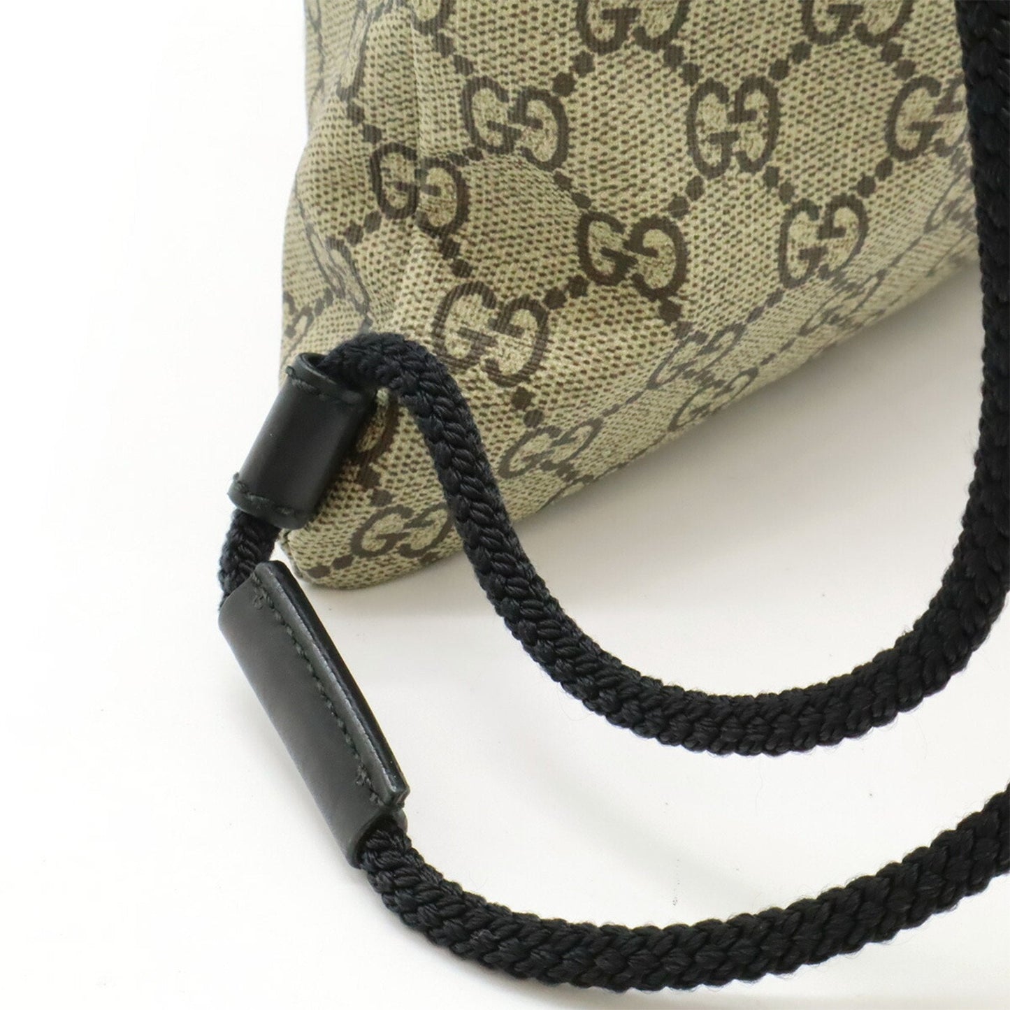 Gucci Beige Dark Brown Multi-Color Gg Supreme Leather/Webbing Backpack ( )