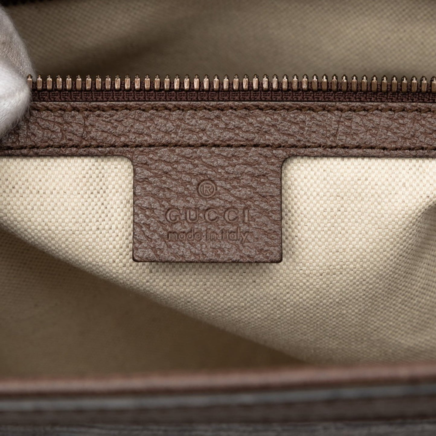 Gucci Beige Brown Gg Supreme Pvc Leather Shoulder Bag Tote Bag ( )