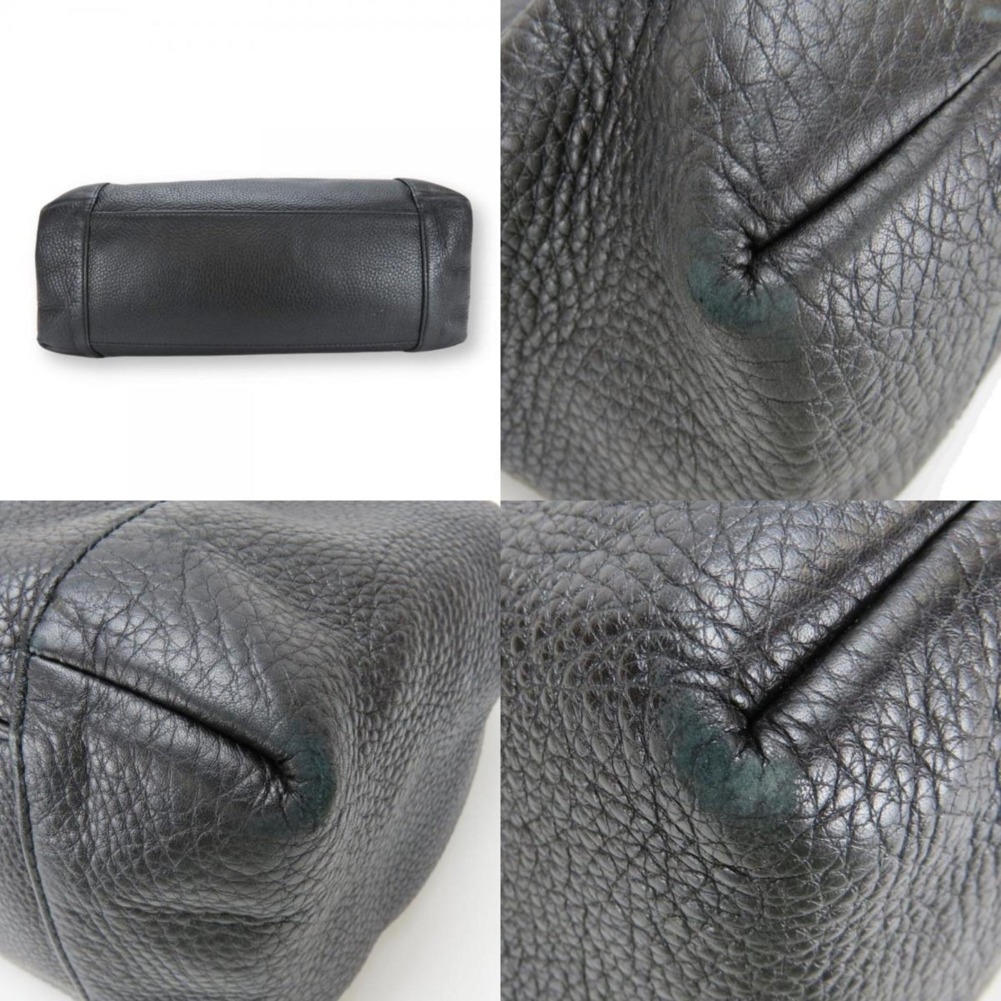 Gucci Black Leather Tote Bag ( )