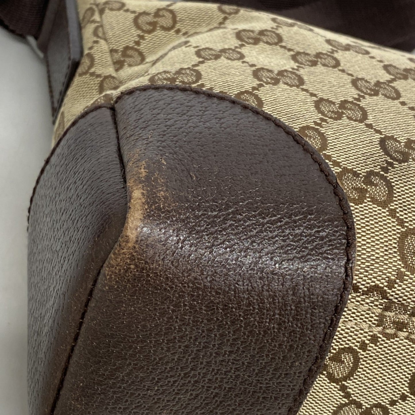 Gucci Brown Canvas Shoulder Bag ( )