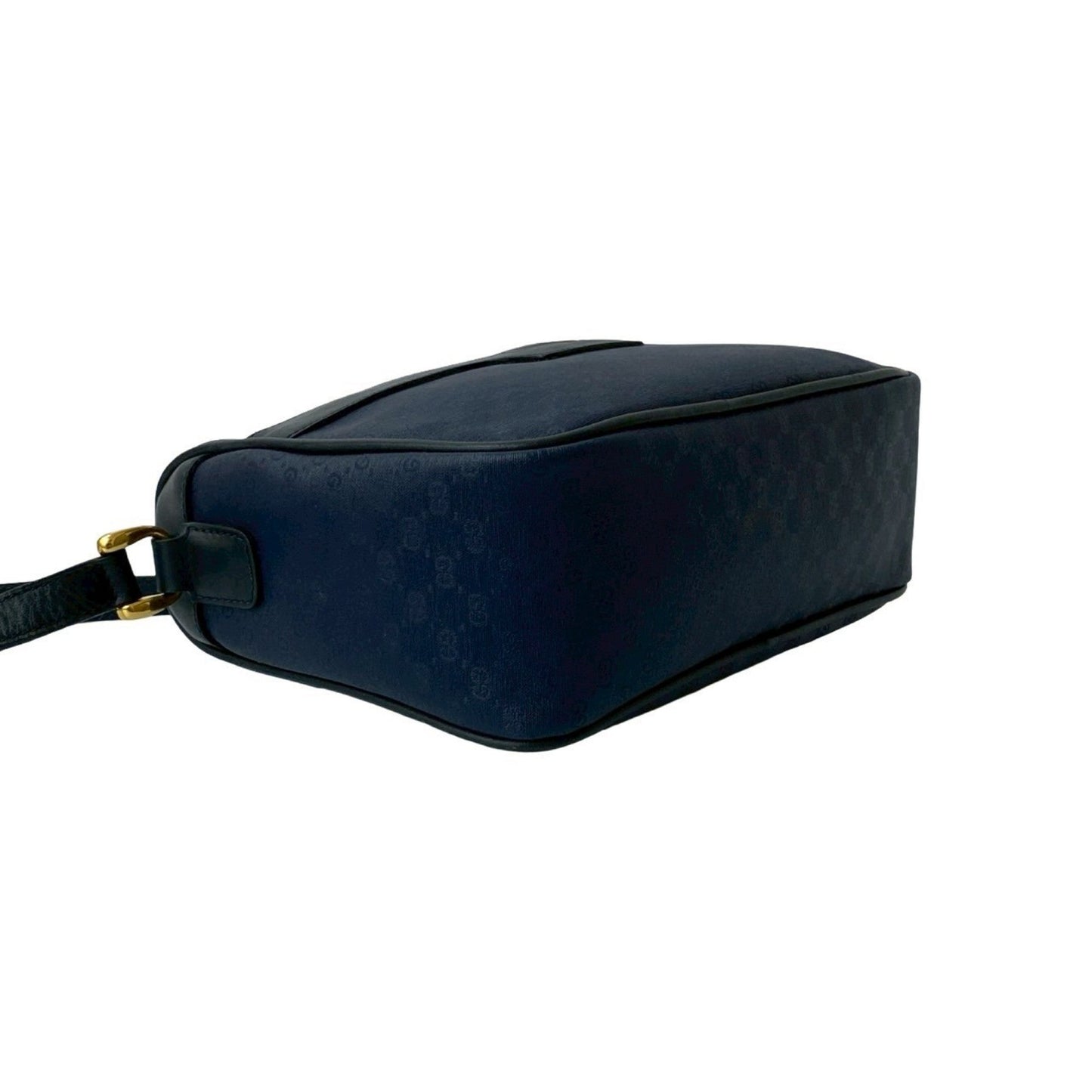 Gucci Black Navy Leather Pvc Pochette Shoulder Bag ( )