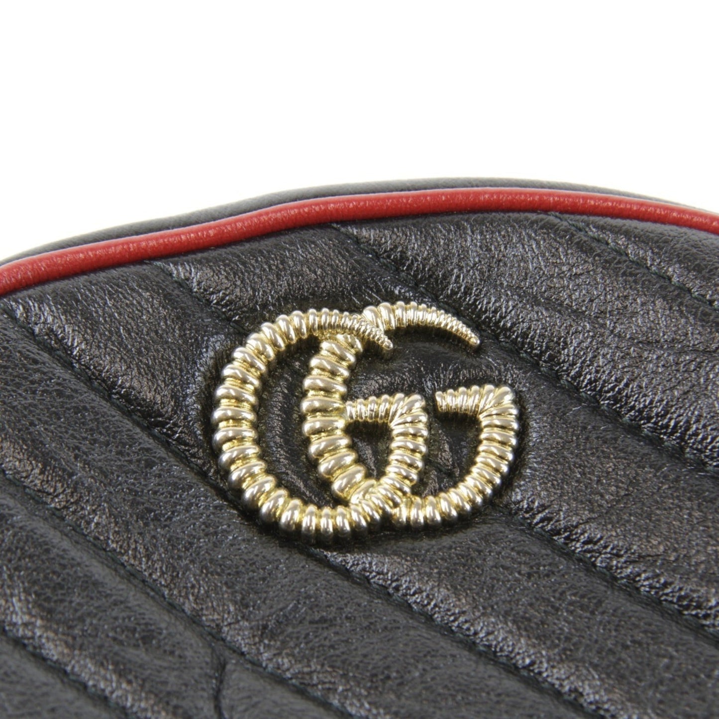 Gucci Gg Marmont Black Leather Fanny Pack ( )