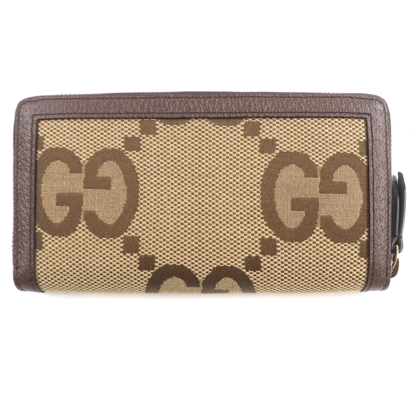 Gucci Bamboo Beige Brown Bamboo Gg Canvas Long Wallet (Bi-Fold) ( )