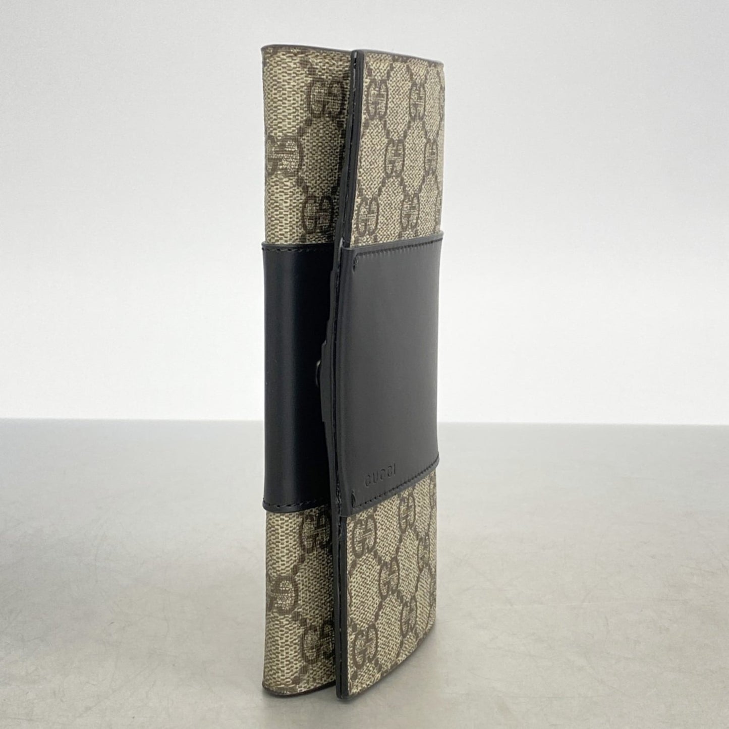 Gucci Black Brown Pvc Long Wallet (Bi-Fold) ( )