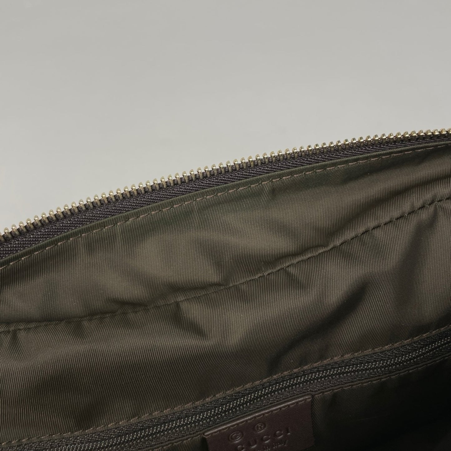 Gucci Brown Leather Canvas Handbag ( )