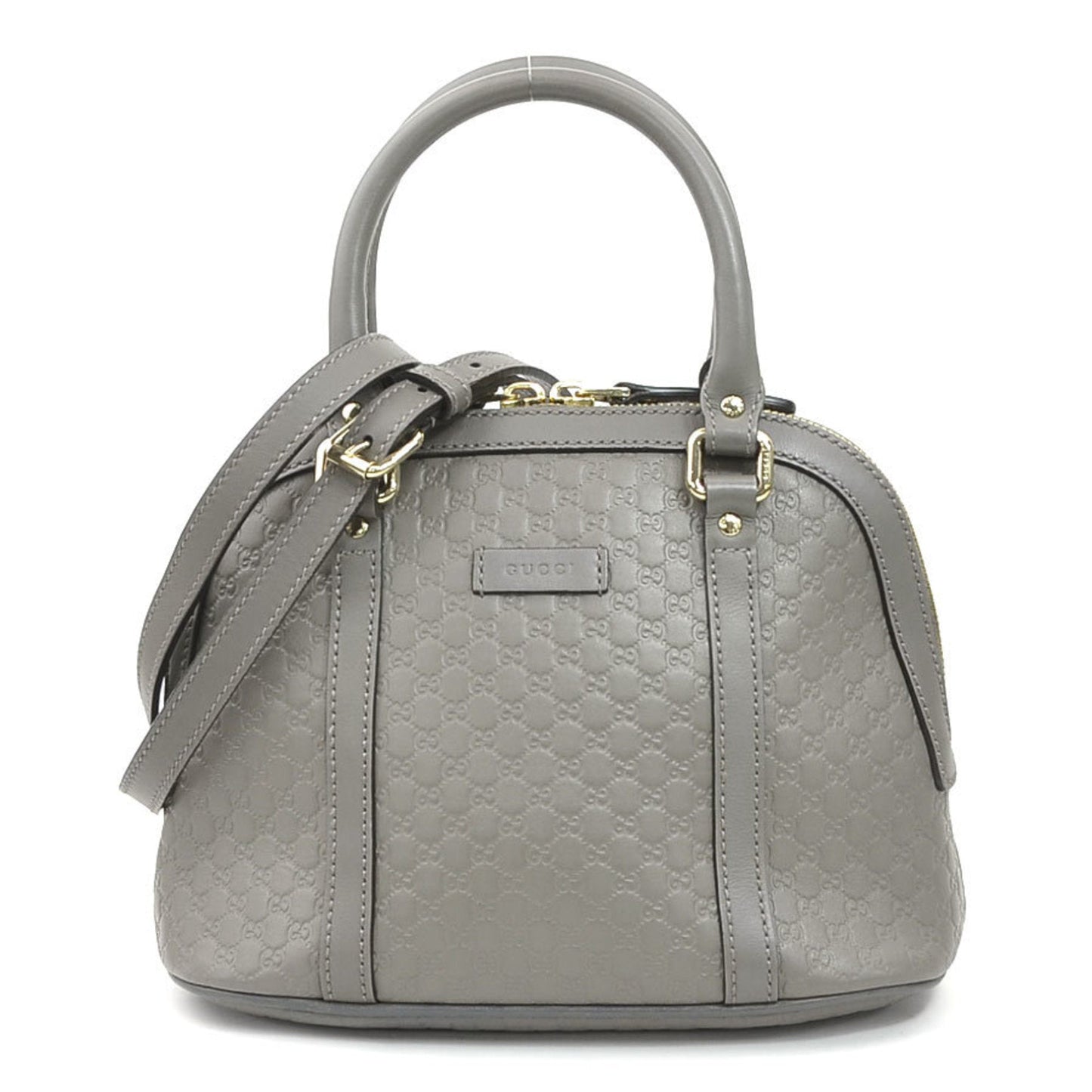Gucci Gray Leather Handbag Shoulder Bag ( )