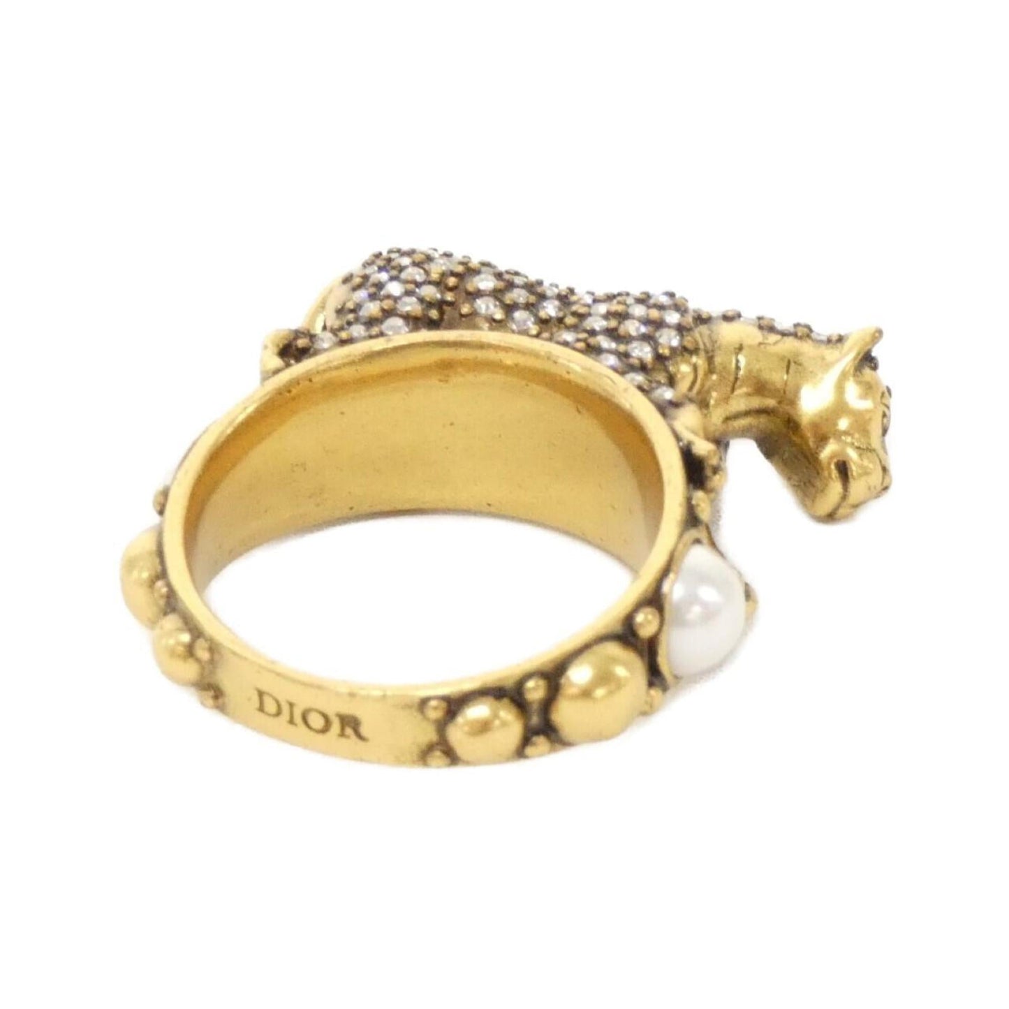 Christian Dior Clear White Band Ring ()